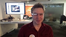 Jamie Bykov-Brett wearing Google Glass in 2013